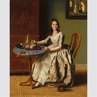 Personalized Masterpiece A Lady Pouring Chocolate from Photo,by myDaVinci - myDaVinci